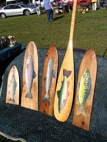 Painted Fish on Paddle or Pallets